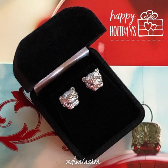 Cougar Studs Emerald Sapphires - Picture 6 of 6